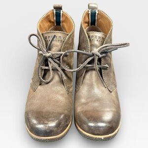 Sperry top slider Leather Lace-Up Booties - Brown